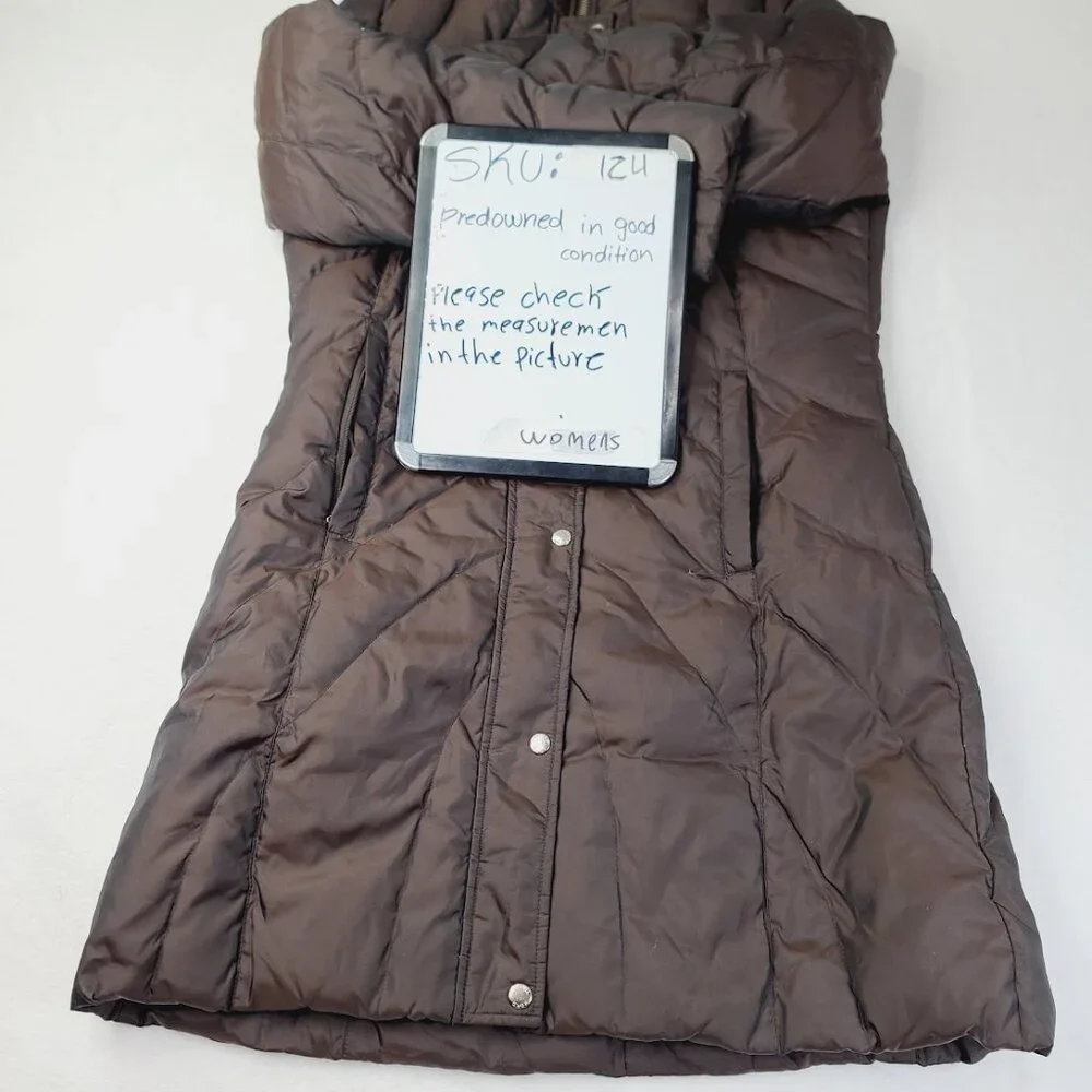 Michael Kors Women's Brown Long Sleeve Quilted‎ Insulated Puffer Jacket Size M